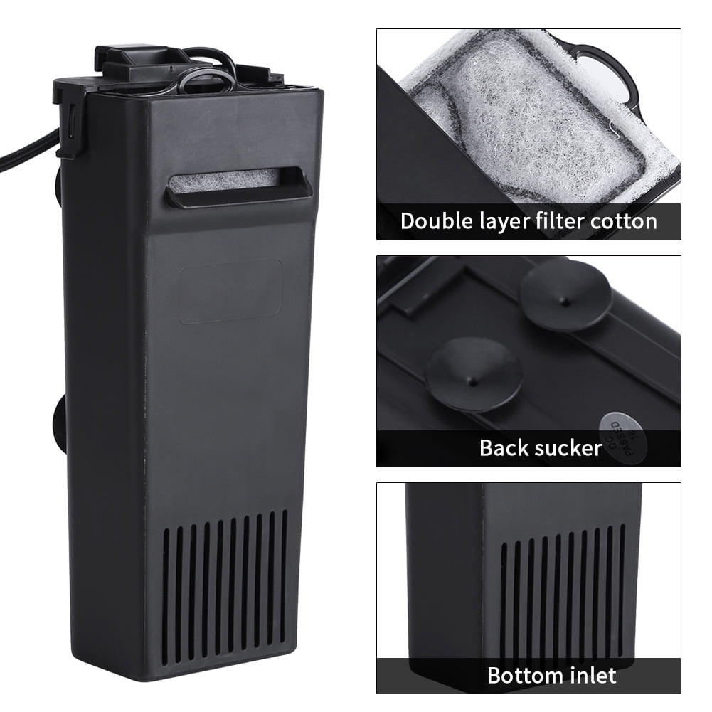 Mgaxyff Aquarium Filter, Turtle Tank Filter,Aquarium Internal Filter Low Water Level Circulatory Canister Filters for Fish Turtle Tank