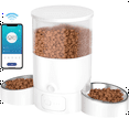 thumbnail image 1 of Eotvia Automatic Cat Feeder, Wifi Smart Food Dispenser with APP Control for Remote Feeding, Dual Power Supply, Timed Pet Feeder Programmable 1-10 Meals, 3L, White, 1 of 8