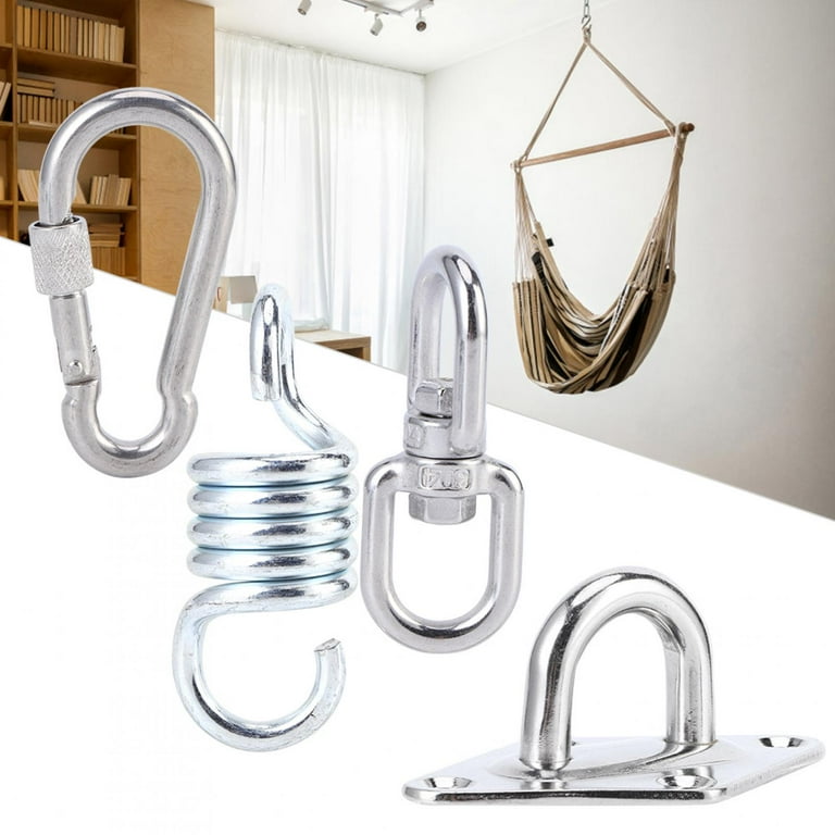 Mgaxyff Ceiling Mount Set Swing Fixed Buckle Stainless Steel Hammock Hanging Chair Ceiling Mount Hardware Accessory Hammock Hook