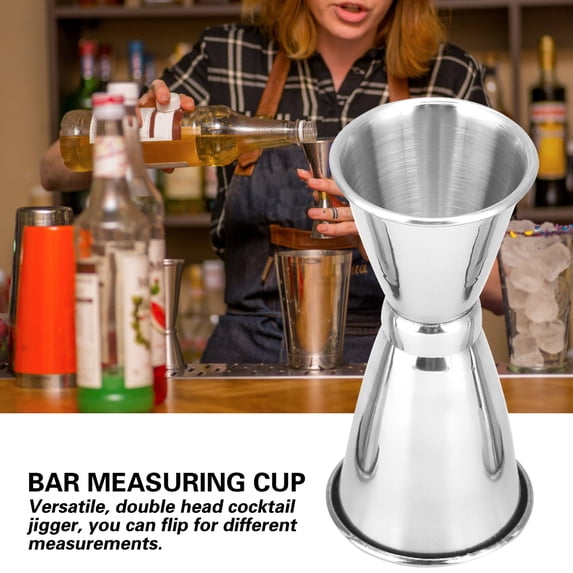 Mgaxyff Cocktail Jigger,Stainless Steel Measuring Cup,Stainless Steel Cocktail Jigger Double Head Measuring Cup Ounce Alcohol Measuring Cup Bar Shaker Tool