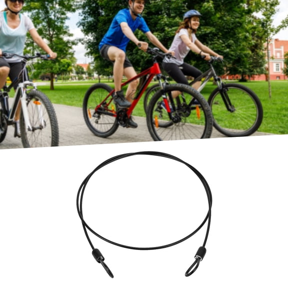 Mgaxyff Cycling Sports Internal Steel Wire and External Plastic Security Loop Cable Cycling Cooter Lock