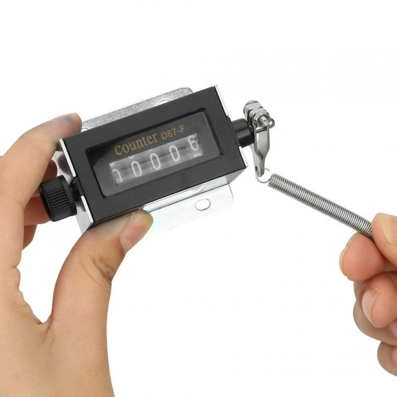 Mgaxyff D67F 5 Digit Mechanical Resettable Manual Hand Pull Stroke Tally Counter, Resettable Mechanical Counter, Pull Stroke Tally Counter
