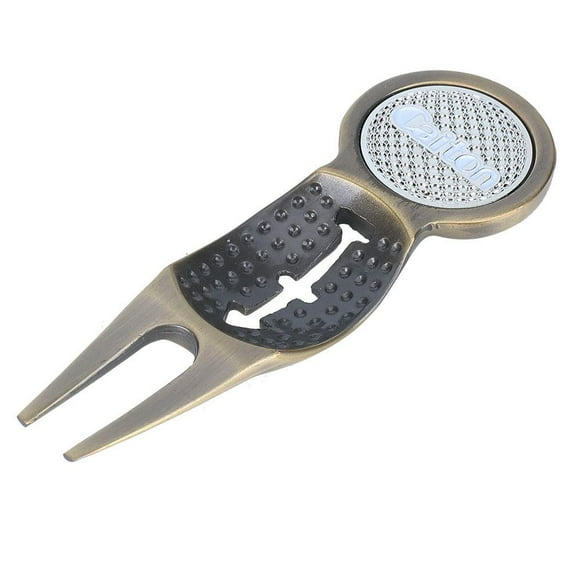 Mgaxyff Divot Tool,Zinc Alloy Golf Divot Repair Tool Magnet with Marker Line for Training Practicing , Golf Divot Tool