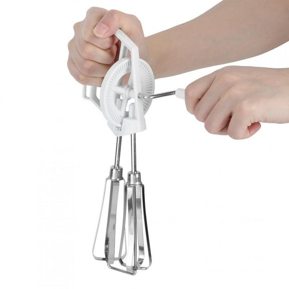 Mgaxyff Egg Blender,Hand Crank Egg Beater,Stainless Steel Handheld Manual Egg Blender Mixer Beater Home Kitchen Cooking Tool