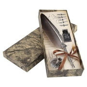 Mgaxyff English Calligraphy Dip Quill Pen Writing Ink Set Stationery Gift Box With 5 Nibs