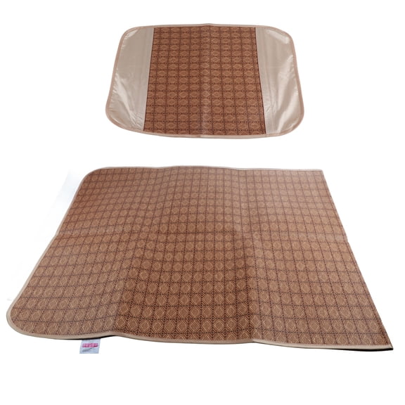 Mgaxyff Home Textile Rattan Mat Grid Fitted Sheet Set Cool Bed Cover