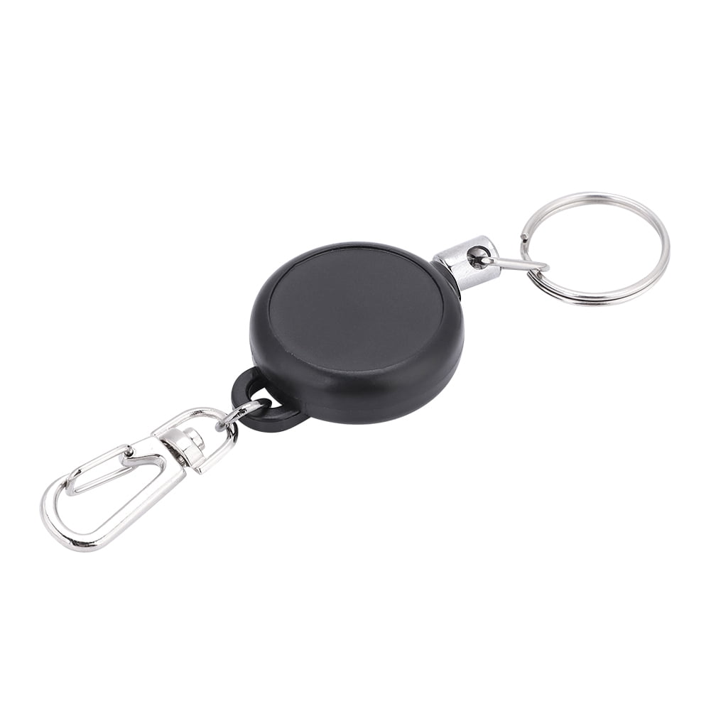 Mgaxyff Keyring,60cm Stainless Steel Wire Rope Retractable Key Chain ...