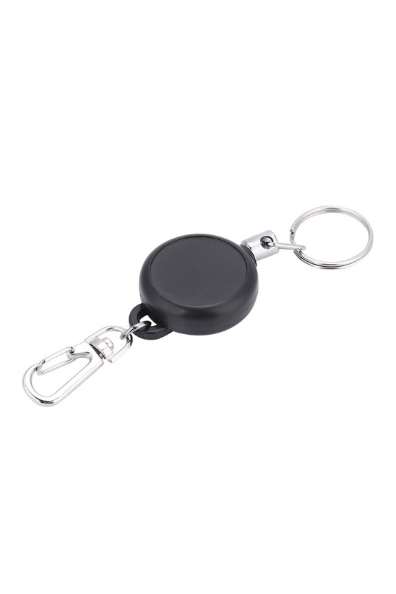 Keyring,60cm Stainless Steel Wire Rope Retractable Key Chain Stretching Key Clasp Anti Lose Keyring, Retractable Keyring