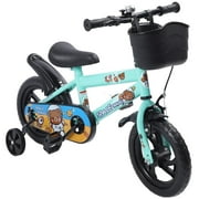 Mgaxyff Kids Bike with Training Wheels, 12 inch Bike with Basket, Kids Bicycle with Adjustable Seat/Handlebar, Children Bike with Handbrake/Bell/Pedals, Bicycle for Kids Boys Girls 1-5, up to 165lbs