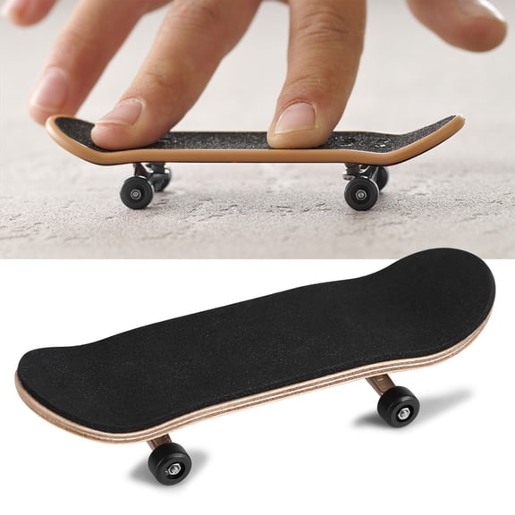 Mgaxyff Maple Wooden Alloy Fingerboard Finger Skateboards With Box Reduce Pressure Gifts Black