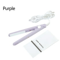 Mgaxyff Mini Hair Straightener, Mini Flat Iron,4Colors 2 in 1 Mini Hair Straightener Ceramic Tourmaline Plate Beauty Flat Iron Heating Curler