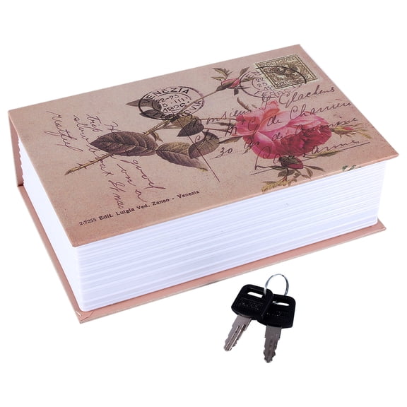 Mgaxyff Mini Home Dictionary Safe Security Book Safe Cash Jewelry Storage Key Lock Box