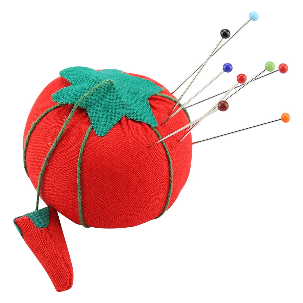 Mgaxyff Needle Cushion, Needle Holder Cushion,2Pcs/Set Cute Tomato Ball  Shape Needle Pincushion Pin Cushion Holder Needlework Accessory 