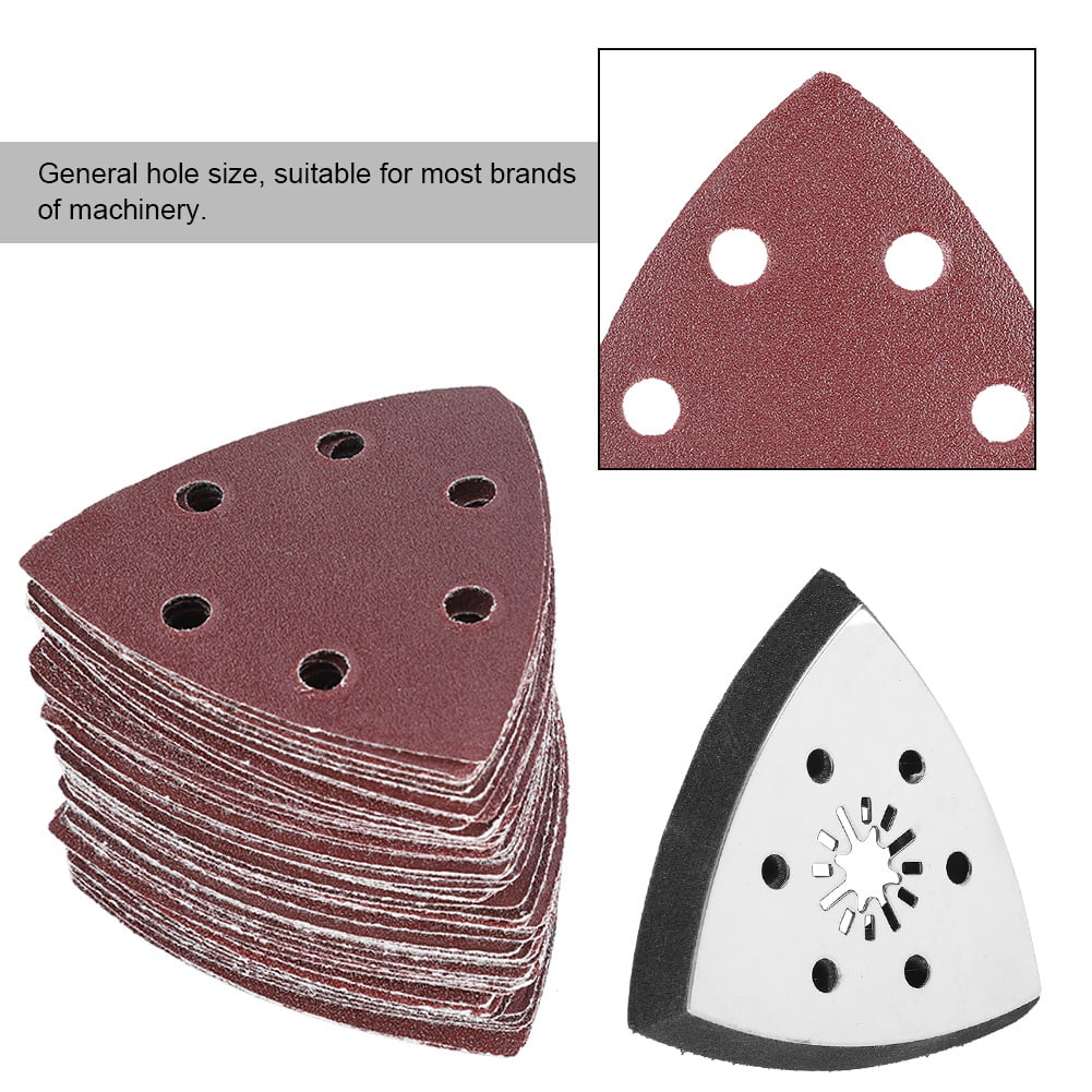 Mgaxyff Oscillating Sanding Pad, Oscillating Sanding Paper,61pcs 90mm 6