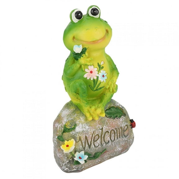 Mgaxyff Outdoor Garden Pool Animal Frog Ornament Figurine Model Resin Yard Pond Lawn Statue, Garden Ornaments, Lawn Ornament
