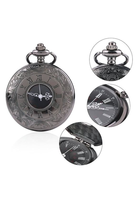 Mgaxyff Pocket Watch Classical Pocket Watch Classical Quartz Analog Alloy Necklace Pocket Watches