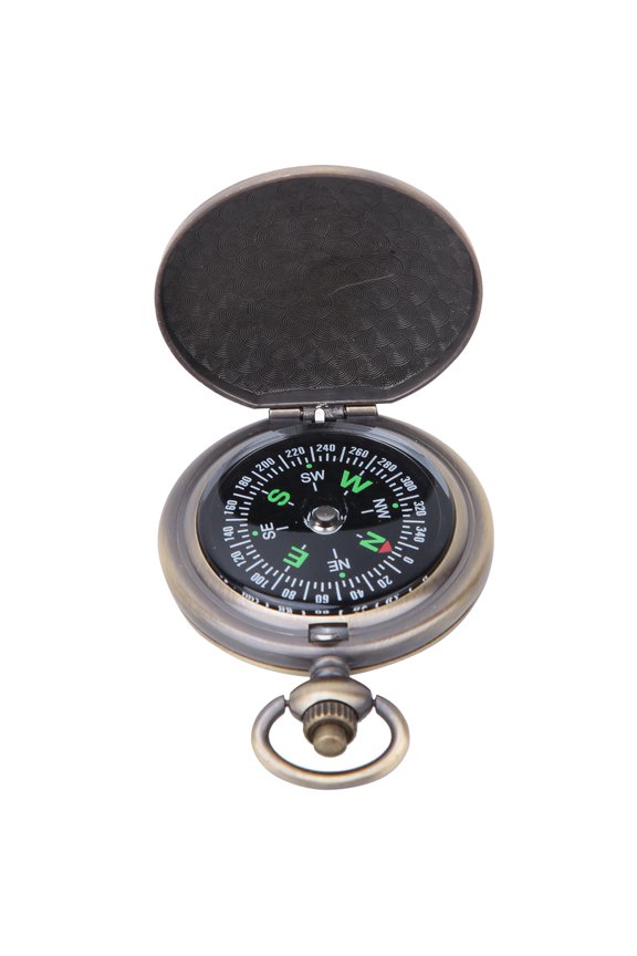 Zinc Alloy Compass,J35A Vintage Portable Zinc Alloy Flip-open Pocket Watch Compass for Outdoor Navigation Tools, Outdoor Compass