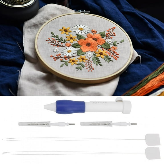Mgaxyff Punch Needle,DIY Embroidery Pen Set Knitting Stitching Punch Needle Kit Sewing Accessories,Embroidery Needle