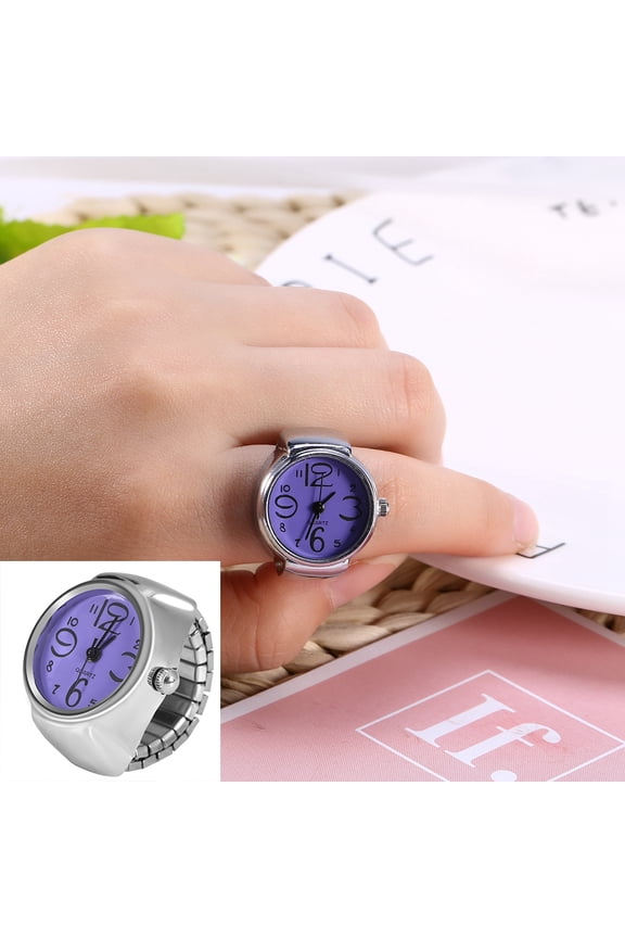 Round RingWatch,8Colors Fashionable Women Men Quartz Analog Round Finger Ring Love Watch , Quartz Ring Watch