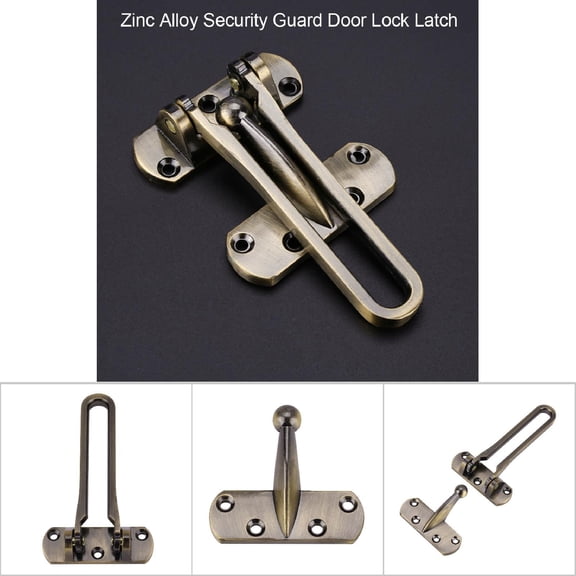 Mgaxyff Security Door Guard Lock,Heavy Duty Zinc Alloy Safety Guard Security Door Lock Latch for Home Hotel Door