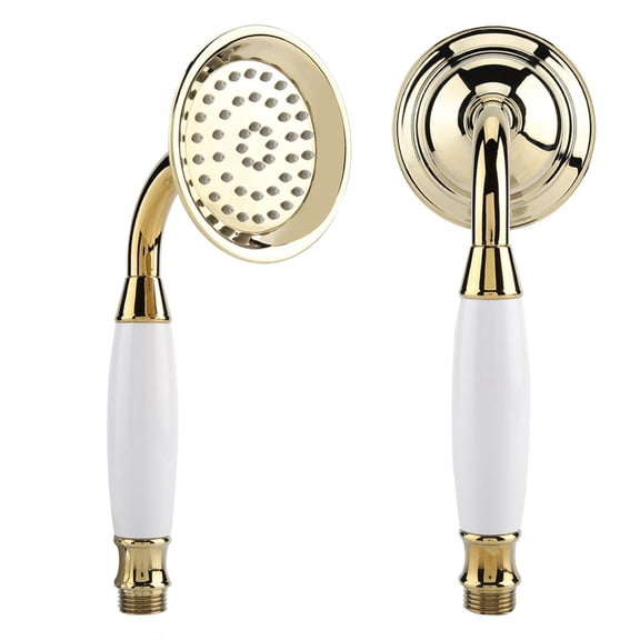 Mgaxyff Shower ,G1/2 Gold Handheld Shower Bathroom Sprayer Handshower Home Accessories, Handheld Shower