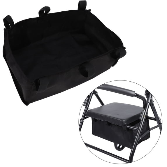 Mgaxyff Under Seat Rollator Bag,Adjustable 4 Wheeled Walker Bag