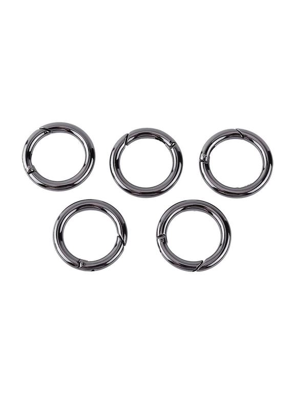 carabiner snap,snap hook,5PCS Zinc Alloy Round Carabiner Spring Snap Clips Hook Keychain Keyring Buckle