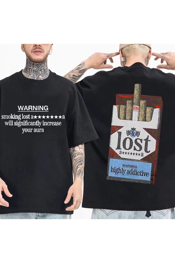 Mgk 2025 Album Lost Americana T-Shirt Unisex Short Sleeve Round Neck Tee Streetwear,Black Color,Size M