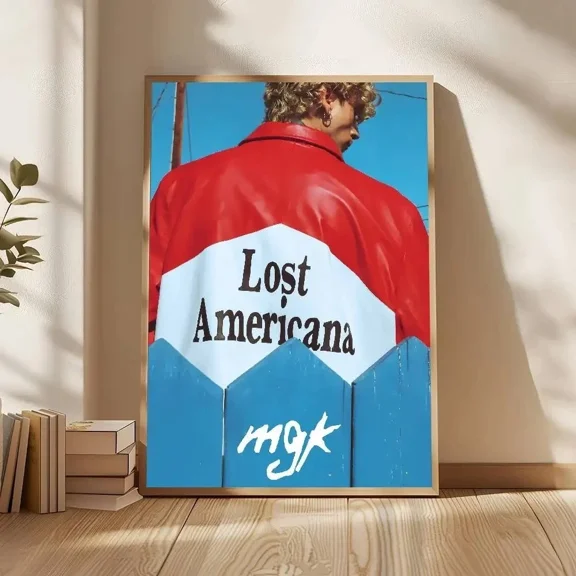 Mgk Lost Americana Poster, Machine Gun Kelly Album Poster, Mgk Wall Art Print, Rap Music Poster, Hip Hop Room Decor Unframed Size 24''x36'' GooGate