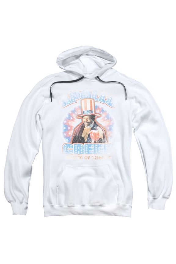 Mgm Rocky Apollo Creed Adult Pullover Hoodie Sweatshirt White