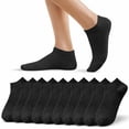 thumbnail image 1 of Mgmyaa 10 Pairs Ankle Athletic Socks Moisture Wicking Quick Drying Polyester in Solid with Active Fit Stretchable for Women for Sports Gym All Season, 1 of 8