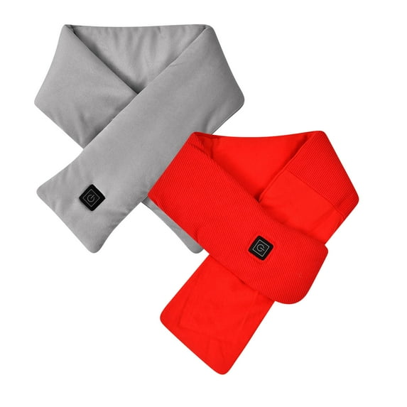 Mgmyaa 2-Pack USB Heated Scarf for Women Men, 3 Heating Levels Electric Heating Scarf, Neck and Shoulder Winter Warmth Scarf