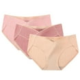 thumbnail image 1 of Mgmyaa 3 Pack Cotton Underwear for Women Plus Size Solid Low-waisted Cotton Maternity Panties, 1 of 2