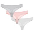 thumbnail image 1 of Mgmyaa 3 Pack Women's Summer Seamless Breathable Thong Low Waisted Underwear, 1 of 3