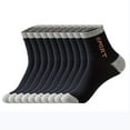 thumbnail image 1 of Mgmyaa 5 Pairs Above Ankle Athletic Socks Moisture Wicking Breathable Cotton in Solid with Active Fit for Men for Running Training All Season, 1 of 6