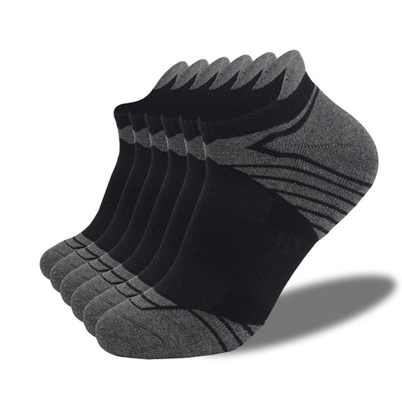 Mgmyaa 6 Pairs Above Ankle Athletic Socks Moisture Wicking Breathable Cotton in Solid with Active Fit for Men for Running Training All Season