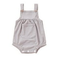 thumbnail image 1 of Mgmyaa Baby Boys Girls Sleeveless Romper, Infant Summer Solid Shorts Jumpsuit, Newborn Square Neckline Breathable Playwear, 1 of 8