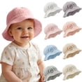 thumbnail image 1 of Mgmyaa Baby Ruffle Edge Bucket Hat Summer Outdoor Sun UV Protection Fisherman Cap for Infant Newborn 0-3 Years Breathable Soft Headwear, 1 of 9