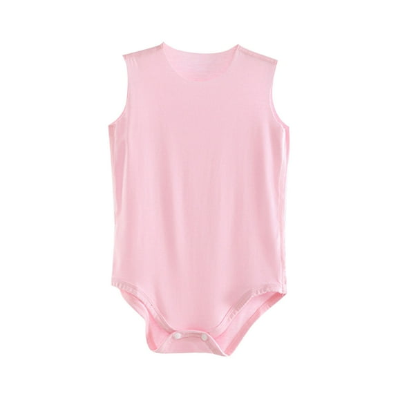 Mgmyaa Baby Sleeveless Jumpsuit Seamless Romper Summer Breathable Onesie Unisex Infant Outfit Pack Fart Clothes
