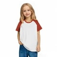 thumbnail image 1 of Mgmyaa Boy's and Girl's T-Shirts Short Sleeve Raglan Crew Neck Tees for Kids 3-14 Years, 1 of 8