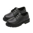 thumbnail image 1 of Mgmyaa Boys Lace Up Leather Shoes, Casual Soft Sole Uniform Wedding Dress Shoes, 1 of 5