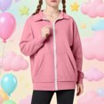 thumbnail image 1 of Mgmyaa Boys and Girls Jacket Long Sleeve Casual Sporty Outerwear Zip Up Coat with Pockets Size 5-15 Years, 1 of 6