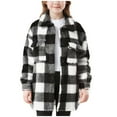thumbnail image 1 of Mgmyaa Boys and Girls Patterned Two-Sided Fleece Jacket, Thermal Winter Puffer Coat Top, Cold Weather Casual Outerwear, 1 of 8