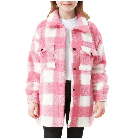 Mgmyaa Boys and Girls Patterned Two-Sided Fleece Jacket, Thermal Winter Puffer Coat Top, Cold Weather Casual Outerwear