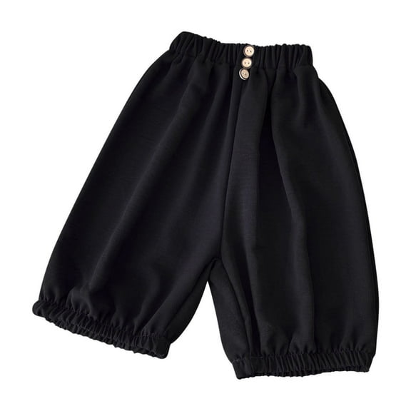 Mgmyaa Boys and Girls Spring Summer Casual Sports Pants Elastic Waistband Cropped Ankle Jogger Pants with Pockets for Kids Size 2-14Y