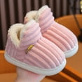 thumbnail image 1 of Mgmyaa Boys and Girls Warm Home Slippers Toddler Winter Parent-Child Slippers Pull-On Fleece Shoes, 1 of 3