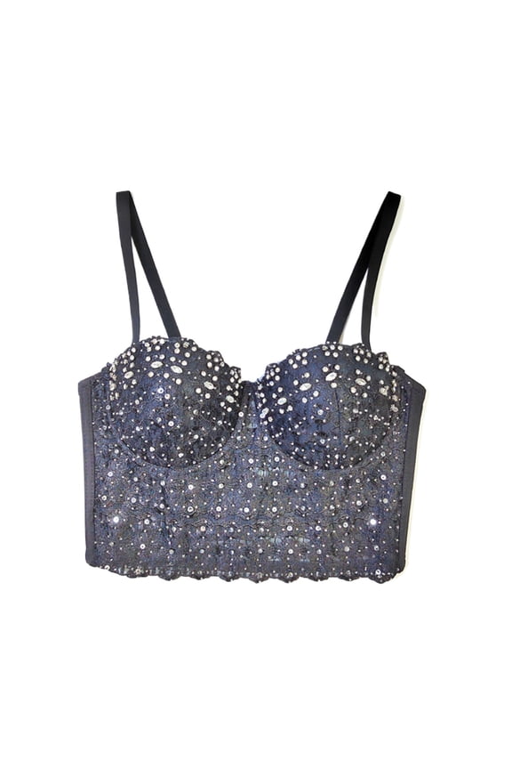Bras for Women, Fashion Women Corset Fishbone Bra Wearing Sequin Bead Hanging Strap Bra