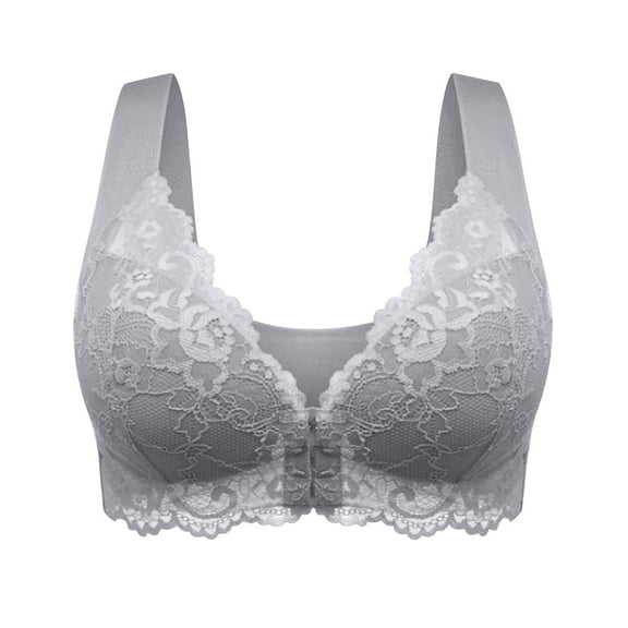 Mgmyaa Bras for Women Front Closure Bra Plus Size Full Coverage Underwear Seamless Bra Everyday Bras