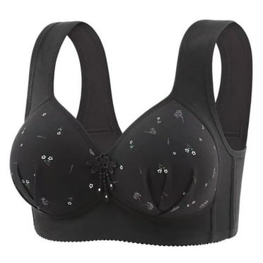Mgmyaa Bras for Women Large-size Thin Cup With Wirefree Bra and Breathable Adjustable Side-closed Auxiliary Breast Underwear Bra