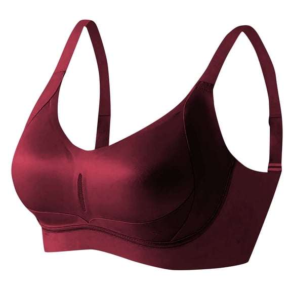 Mgmyaa Bras for Women Solid Color Back Buckle Thin Style Ventilate Bra Wireless Bras